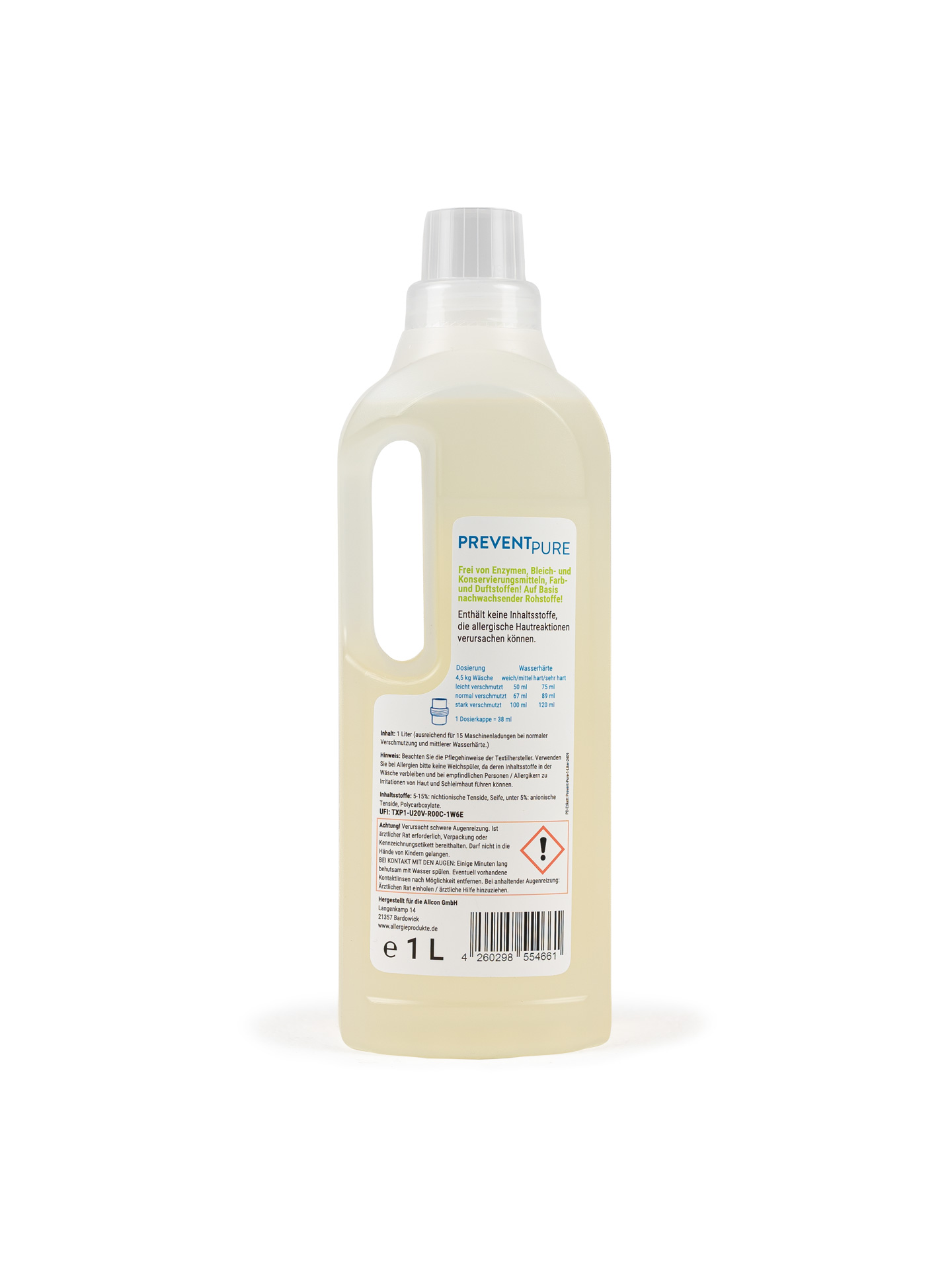 Hypoallergenes Waschmittel Prevent Pure, 2 Liter