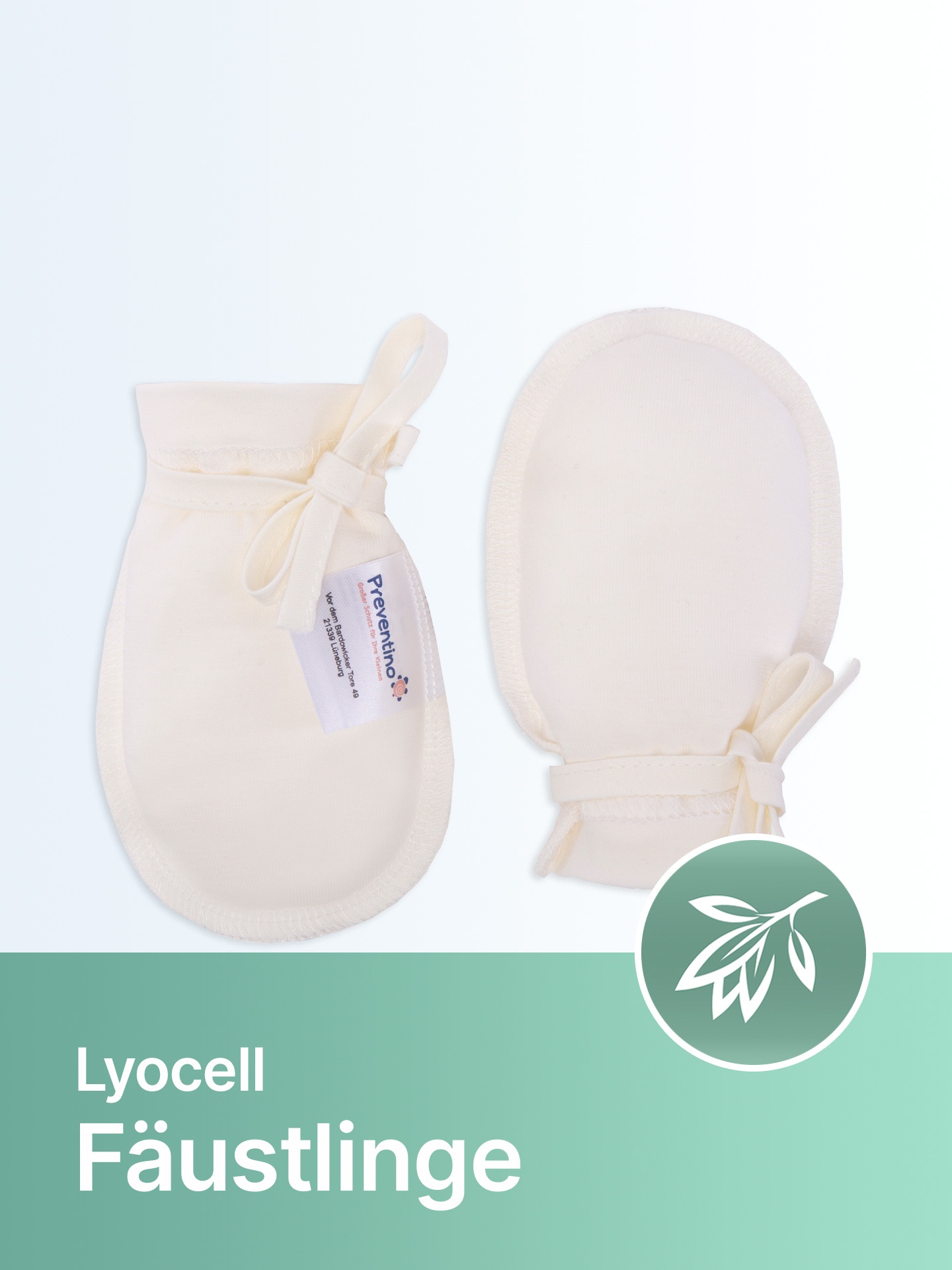 Preventino Fäustlinge aus Lyocell für Babys