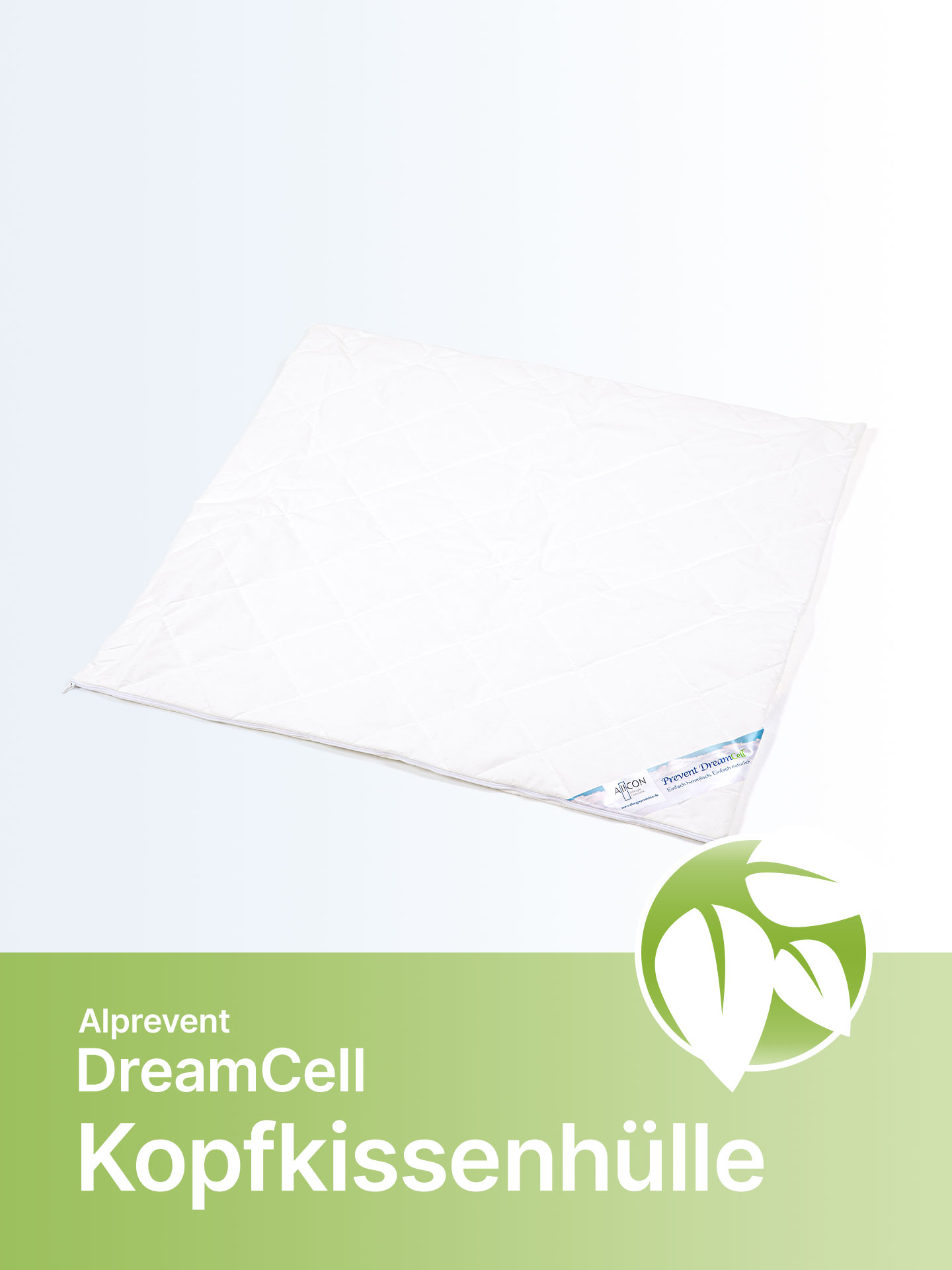 Prevent DreamCell gefütterte Reise-Kopfkissenhülle für Allergiker